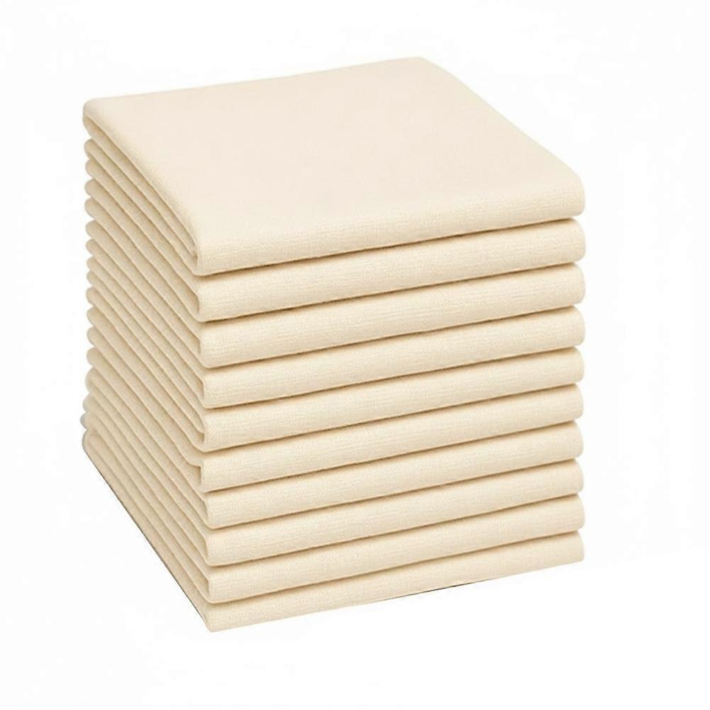 Set Mit 12 Mulltüchern Zum Filtern, 50 X 50 Cm – Ungebleichter Baumwollmusselin, 100 % Baumwolle, Wiederverwendbar, Mit Gesäumten Kanten