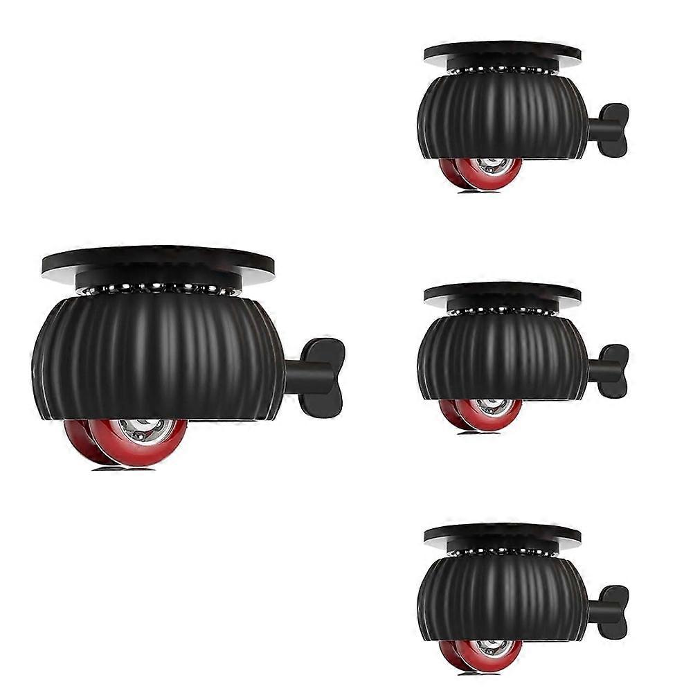 Set Mit 4 Selbstklebenden Rollen Für Haushaltsgeräte, Mini-lenkrollen Mit Bremse, Geräuschlose 360°-drehrollen