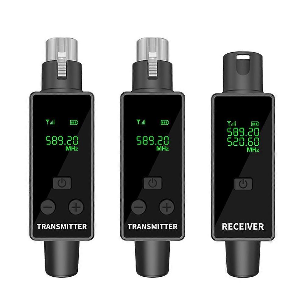 2,4-ghz-xlr-mikrofonadapter, Drahtloses Transceiversystem Für Dynamische Mikrofone, Gitarren Und Audiomischer (2 Sender, 1 Empfänger).