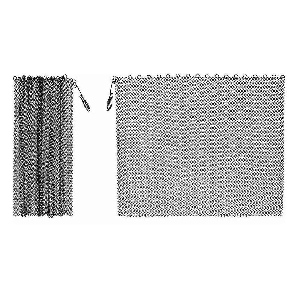 Funkenschutzvorhang Für Kamine (2 Stück) – 51 X 61 Cm (20 X 24 Zoll) – Funkenschutzkette Für Holzöfen