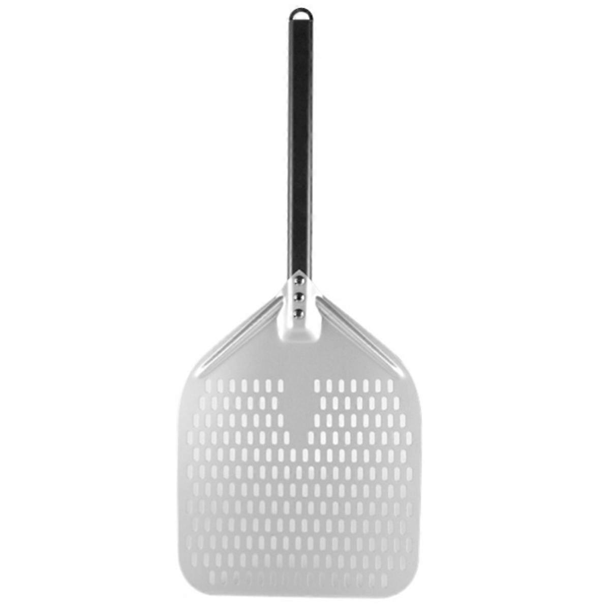 Riesiger 30 Cm (12 Zoll) Pizzaschieber Mit Perforiertem Metallgriff, Ideal Zum Wenden Von Pizzen Im Ofen. Antihaftbeschichtetes Küchenutensil.