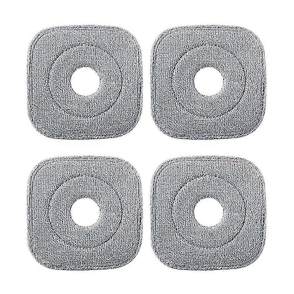 Packung Mit 4 Mikrofaser-moppbezügen, Quadratische Bürste, Zur Gründlichen Reinigung Von Hartböden, Trocken Oder Nass, In Küche Oder Bad.