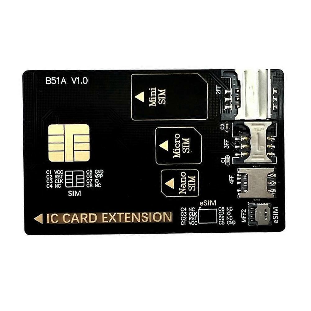 4-in-1-adapter-testkarte Für Mobiltelefone – Test Zum Öffnen Von Smartcards – Kompatibel Mit Mini-sim/micro-sim/nano-sim/esim