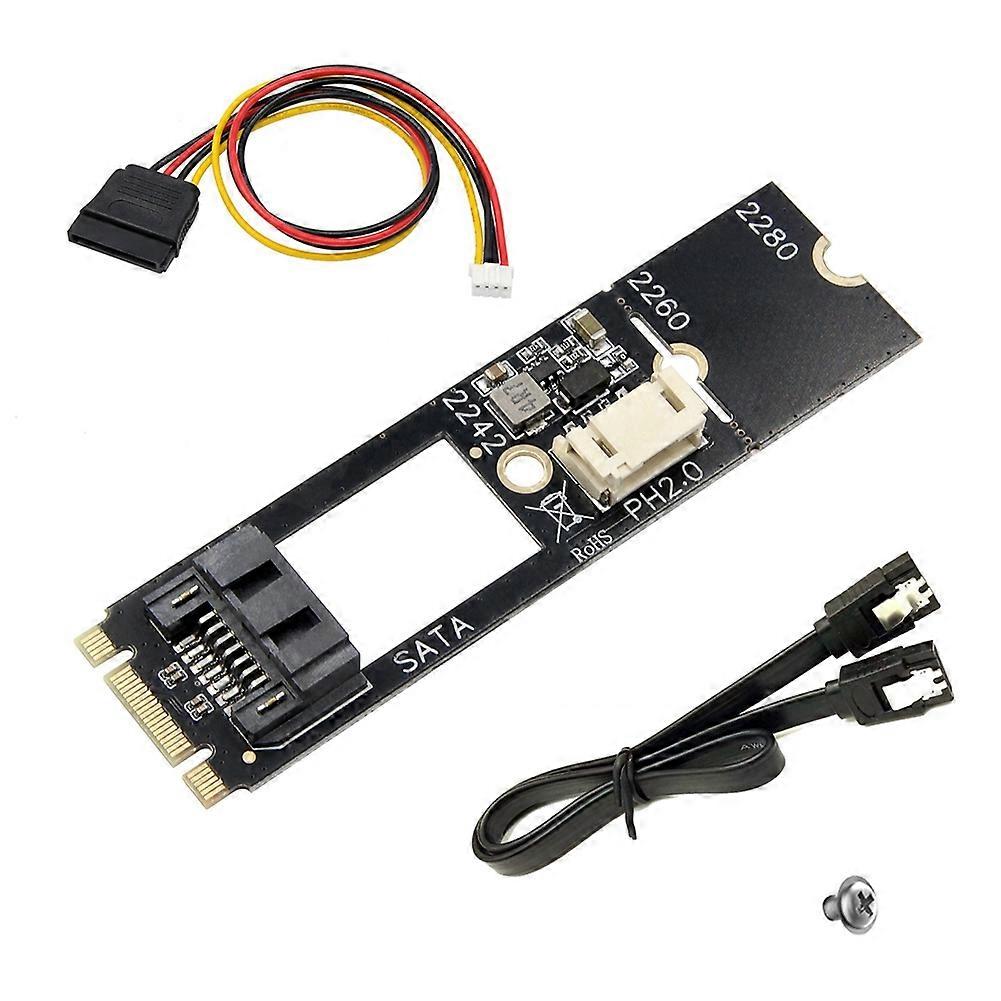 M.2 Sata Ngff Auf Sata3.0 7-pin-adapter, M.2 Key-b Auf Sata3.0 Adapterkarte Für M.2 Sata 2242, 2260 Und 2280 Ssds
