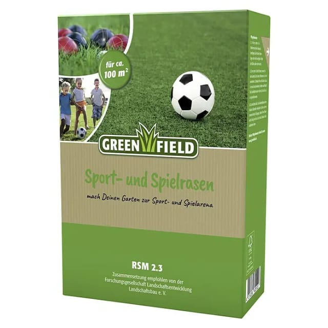 Sport- und Spielrasen - 2 kg Rasensamen für beanspruchte Flächen - Greenfield