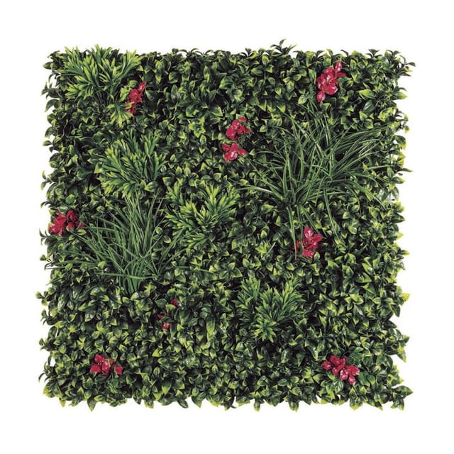 VILLA Dekoratives Paneel mit synthetischem Bougainvillea-Laub – 1 x 1 m – Grün Nortene