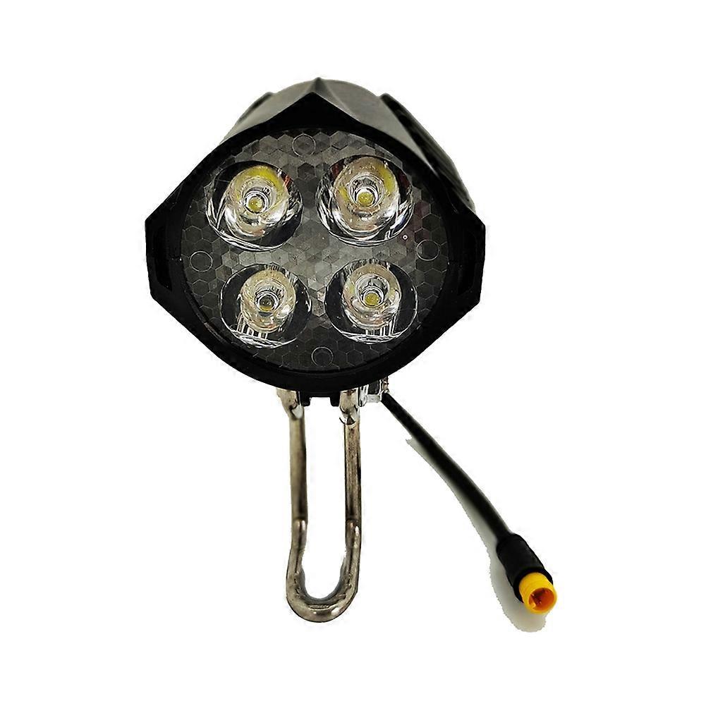 Zubehör Für Led-frontlicht Für Elektrofahrräder: 36v/48v Lampe Mit Integrierter Hupe, 4 Led-lampen, 3-poliger Stecker, Für Elektroroller Und -fahrräder.