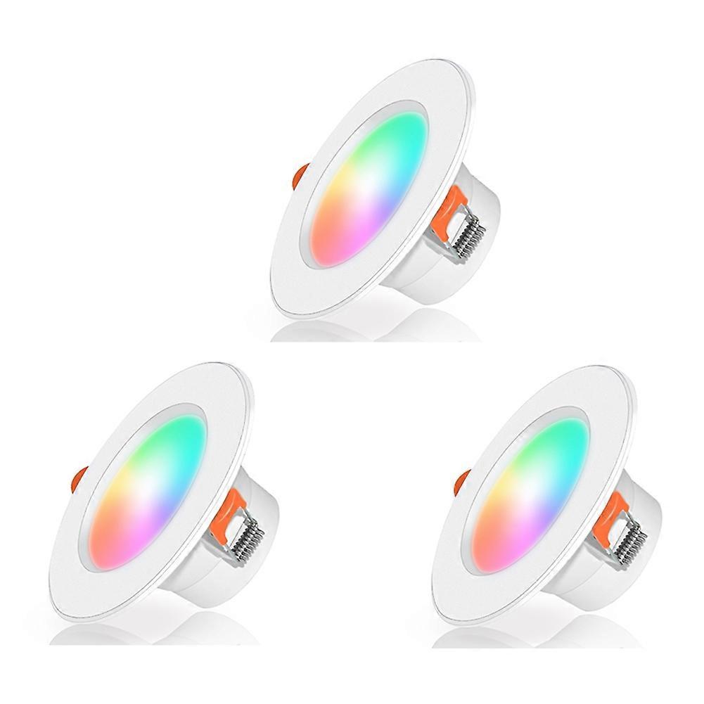 Set Aus 3 Tuya 10w Smart-led-strahlern Mit Bluetooth, Dimmbar, Rgb, Fernbedienung Über 2,4 Ghz Rf-fernbedienung.