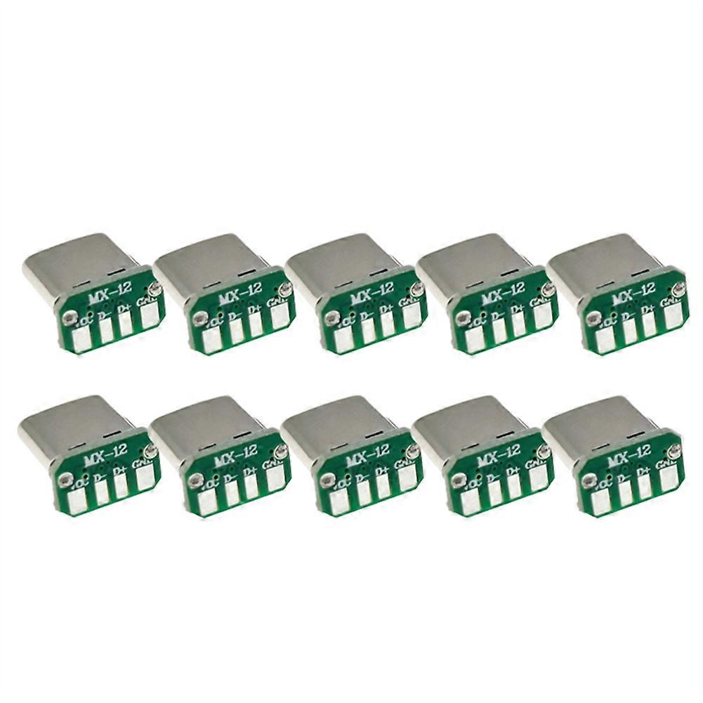 Packung Mit 10 Vertikalen Usb 3.1 Typ C-anschlüssen, 16 Pins, 4 Lötdrähte, Datenleiste, Usb-leiterplatte, 16p-stecker.