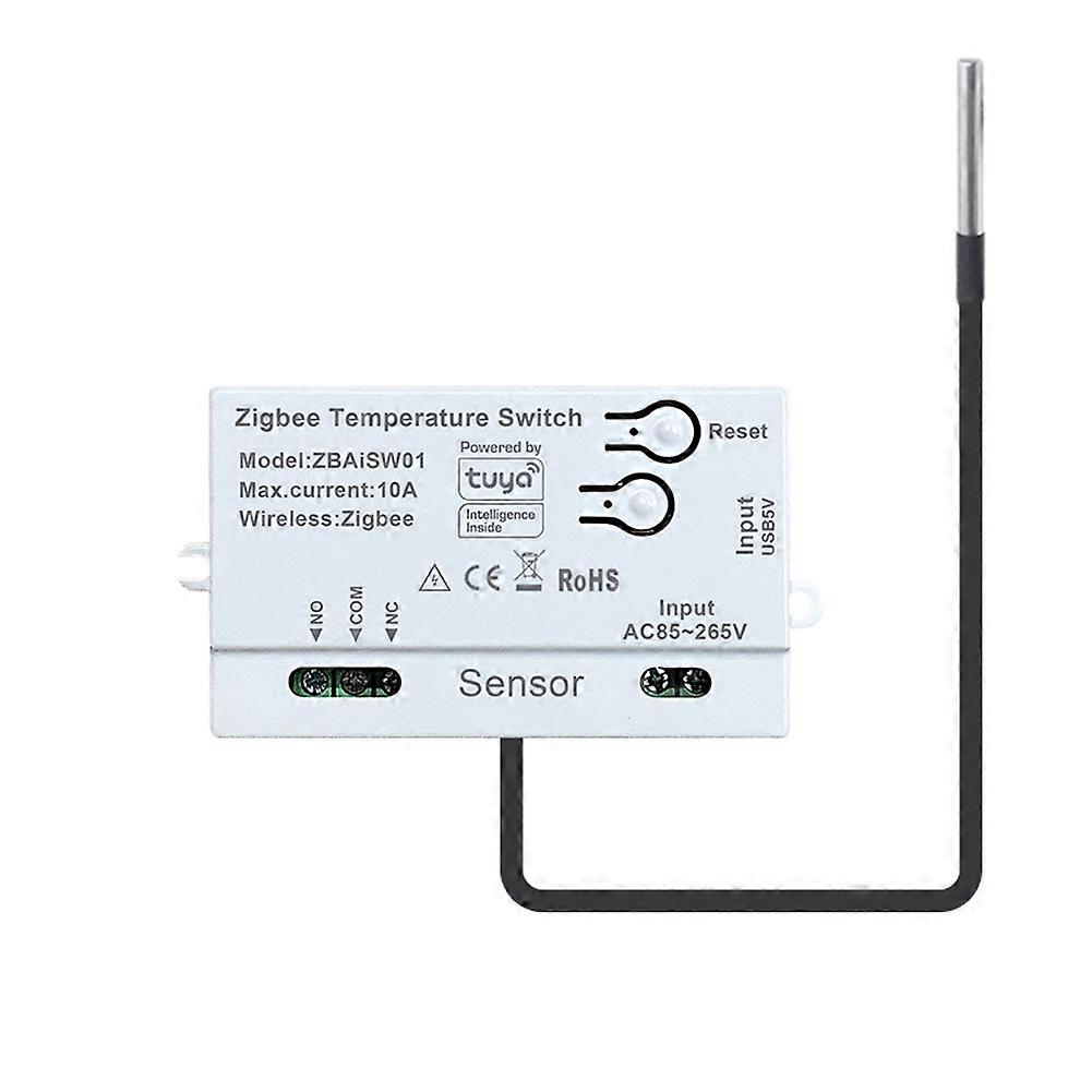 Tuya Zigbee Temperatursensor Ac85-265v/usb5v Mit Fernbedienungs-app, Smart Timer Und Smart Switch 1m
