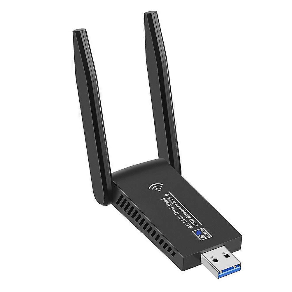 2-in-1 Usb 3.0 Wlan-bluetooth 5.0-adapter Mit Dualband-wlan (2,4 Ghz Und 5 Ghz), Drahtlosem Wlan-empfänger Und Einer Übertragungsgeschwindigkeit Von 1300 Mbit/s