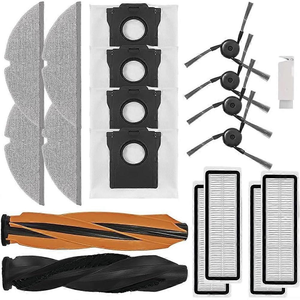 Ersatzteile Für Dreame D20 Plus, Inklusive Doppelwalzenbürste, Seitenbürsten, Filter, Reinigungstücher Und Staubbeutel.