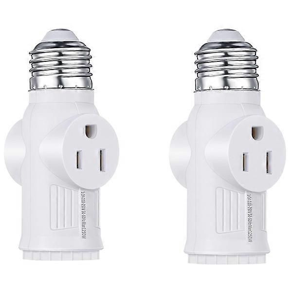 Set Mit 2 E26-fassung-auf-klinkenstecker-adaptern, E26-fassung-auf-3-pin-klinkenstecker-umwandlung, Schraubstecker Für Lampenfassungen