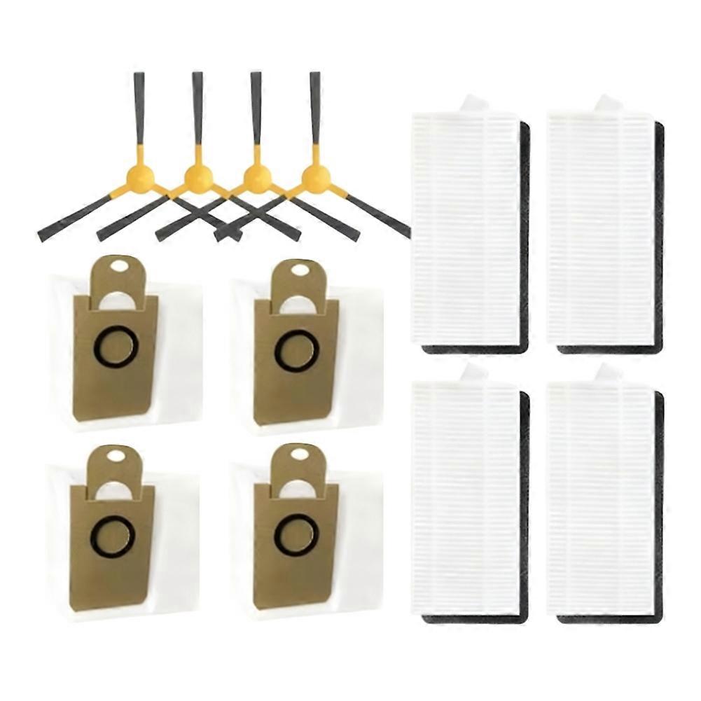 Set Mit 12 Zubehörteilen Für Die Staubsauger Garlyn Sr-800 Max / Sr-800 Pro Max: Seitenbürste, Filter Und Staubbeutel