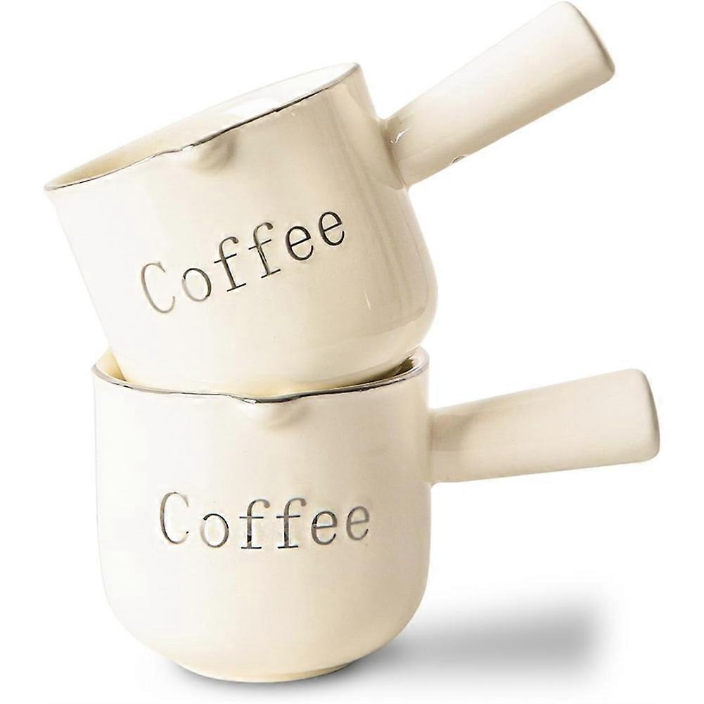 Espressotassen, Keramikmessbecher, 90-ml-tasse Mit Henkel, S-förmige Tasse Mit V-förmiger Öffnung, Espressokännchen