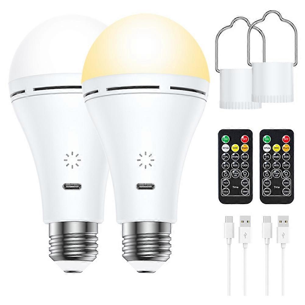 2er-pack Usb-led-lampen, 3 Farben, Dimmbare Smart-lampen E27, 9 W, Farbtemperatur 3000k-6000k, Für Wohn- Und Schlafzimmer.