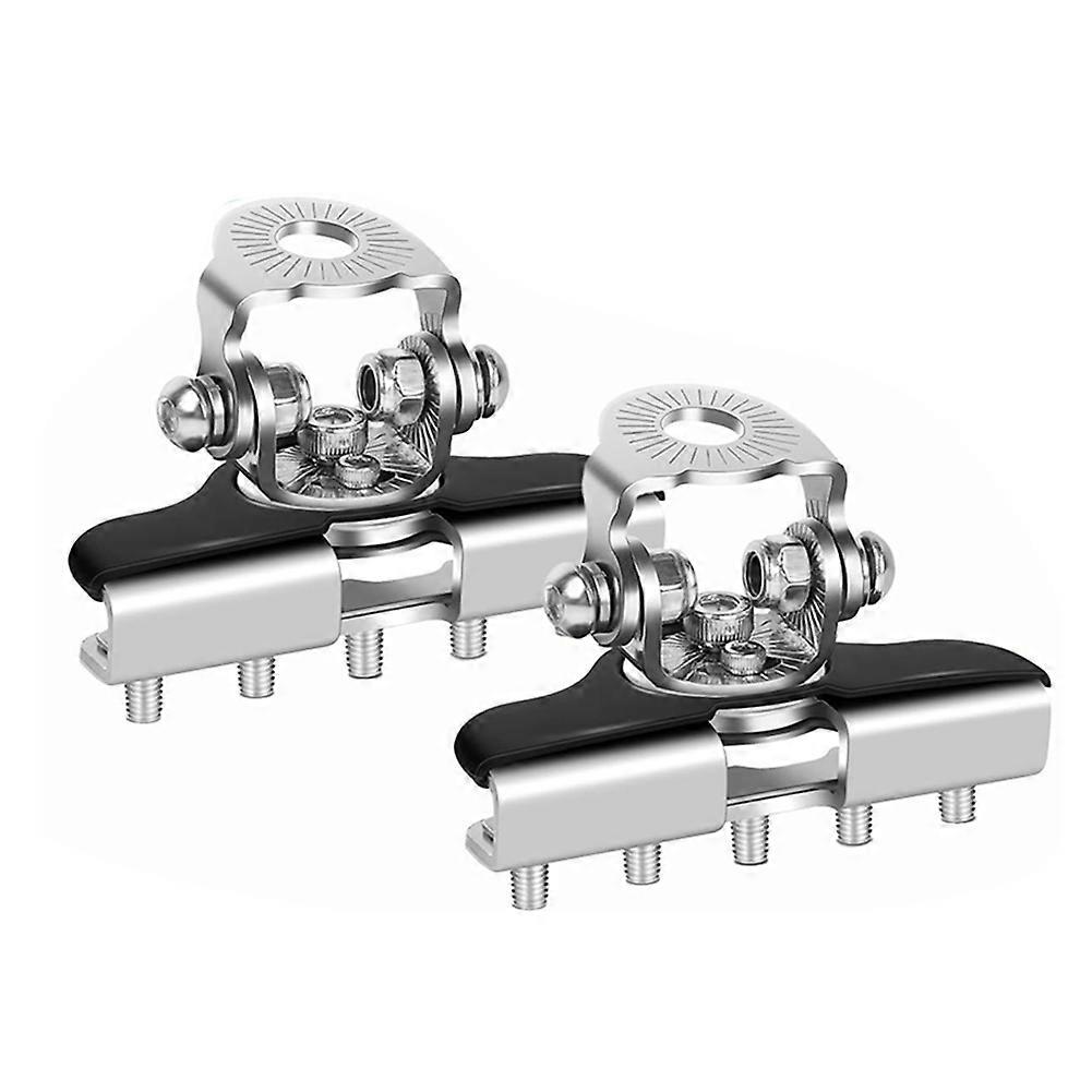 Set Mit 2 Led-scheinwerferhalterungen, Universelle, Verstellbare Edelstahl-montagehalterungen Für Led-lichtleisten, Silberfarben