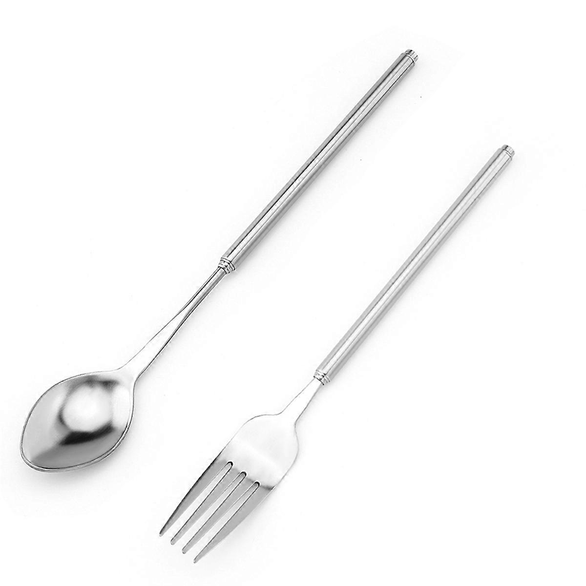 Ausziehbares Gabel- Und Löffelset Für Grillabende, Abendessen Und Desserts. Verstellbares Und Verlängertes, Hitzebeständiges Besteck.