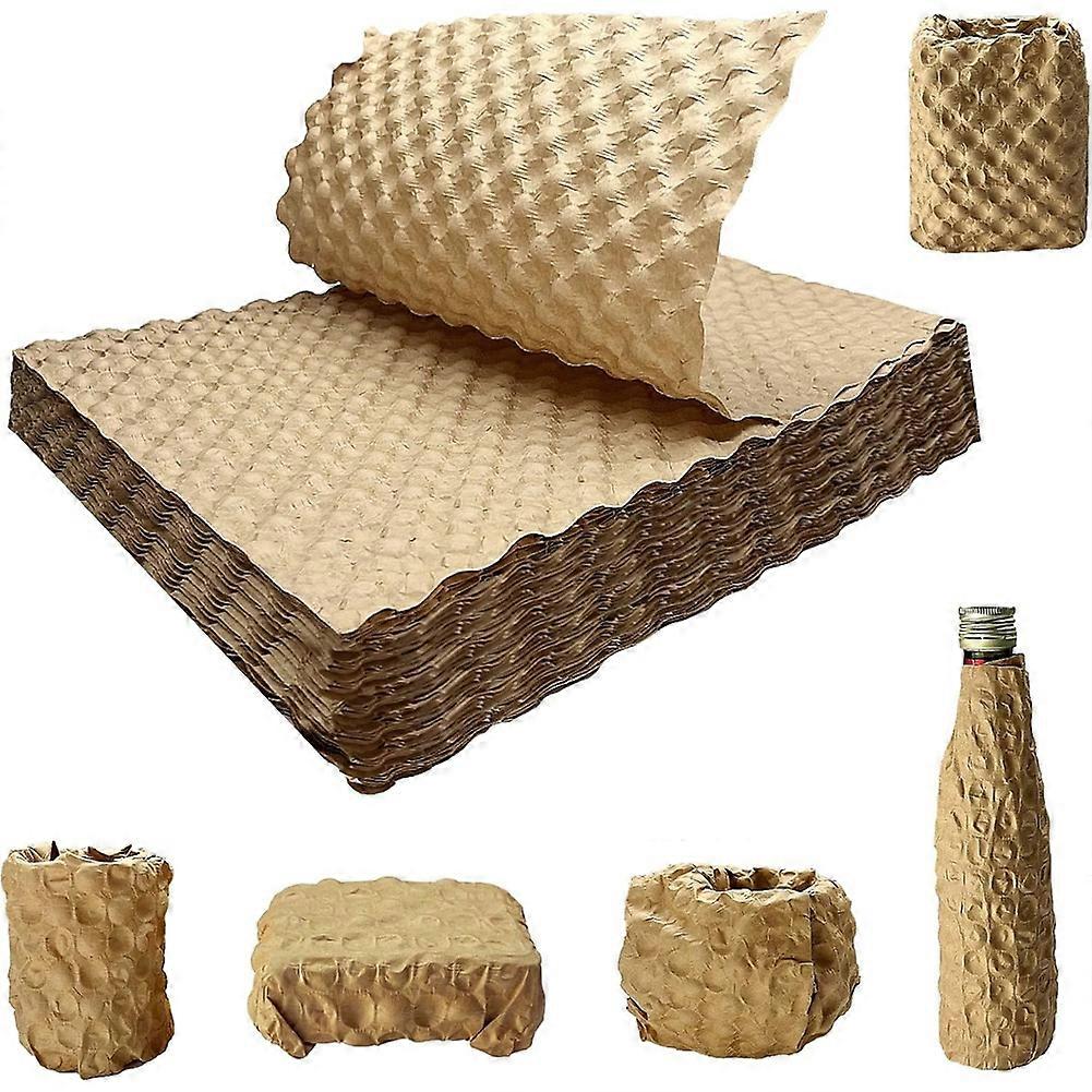 100 Blatt Luftpolsterfolie, 29 X 38 Cm, Längliche Ökologische Polsterfolie, Alternative Zu Kunststoff-luftpolsterfolie Für Verpackungszwecke.