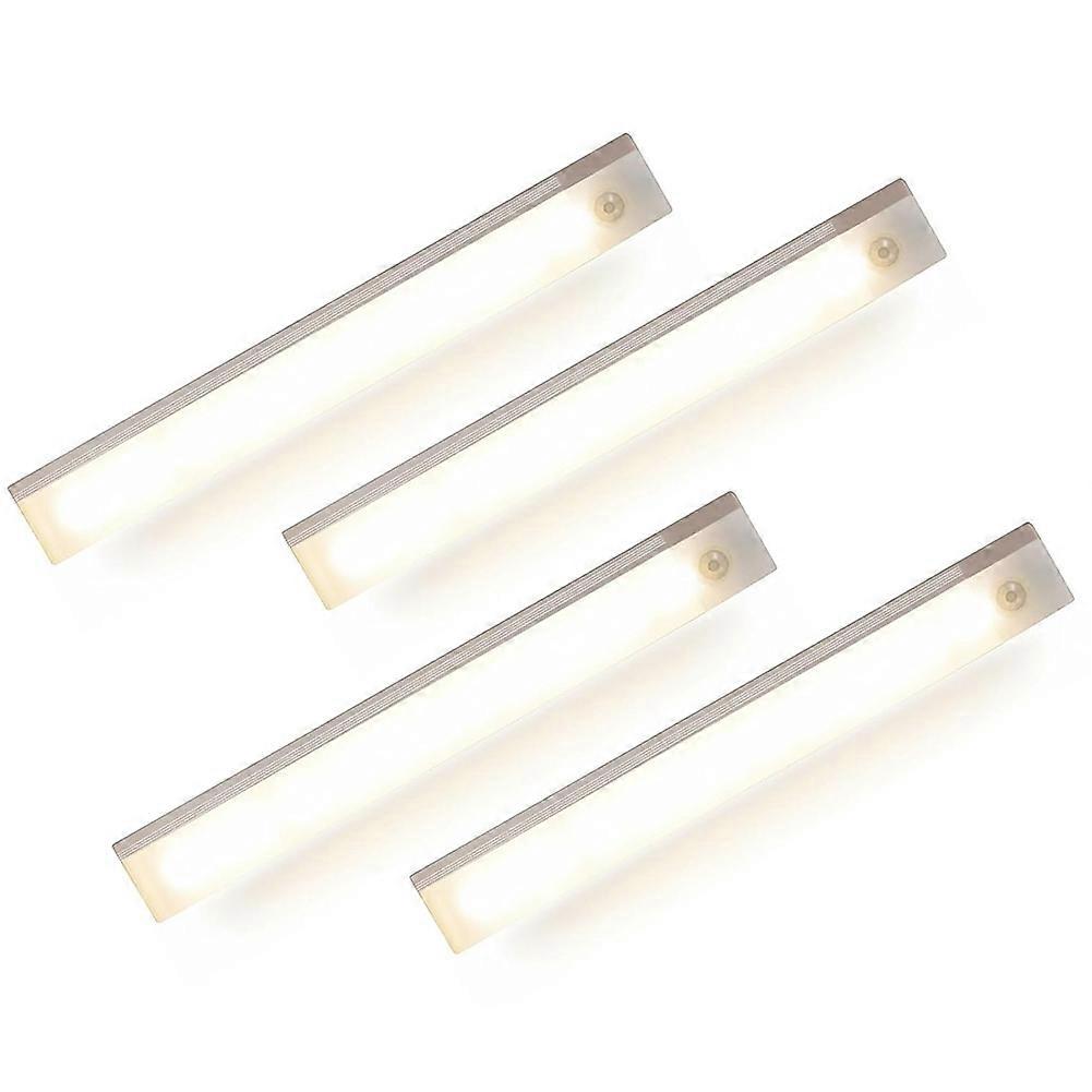 Wiederaufladbare Magnetische Led-leuchten Ohne Bohren, Mit Bewegungsmelder Und Warmem Licht, Ideal Für Küchen, Schränke, Kleiderschränke Und Treppen.