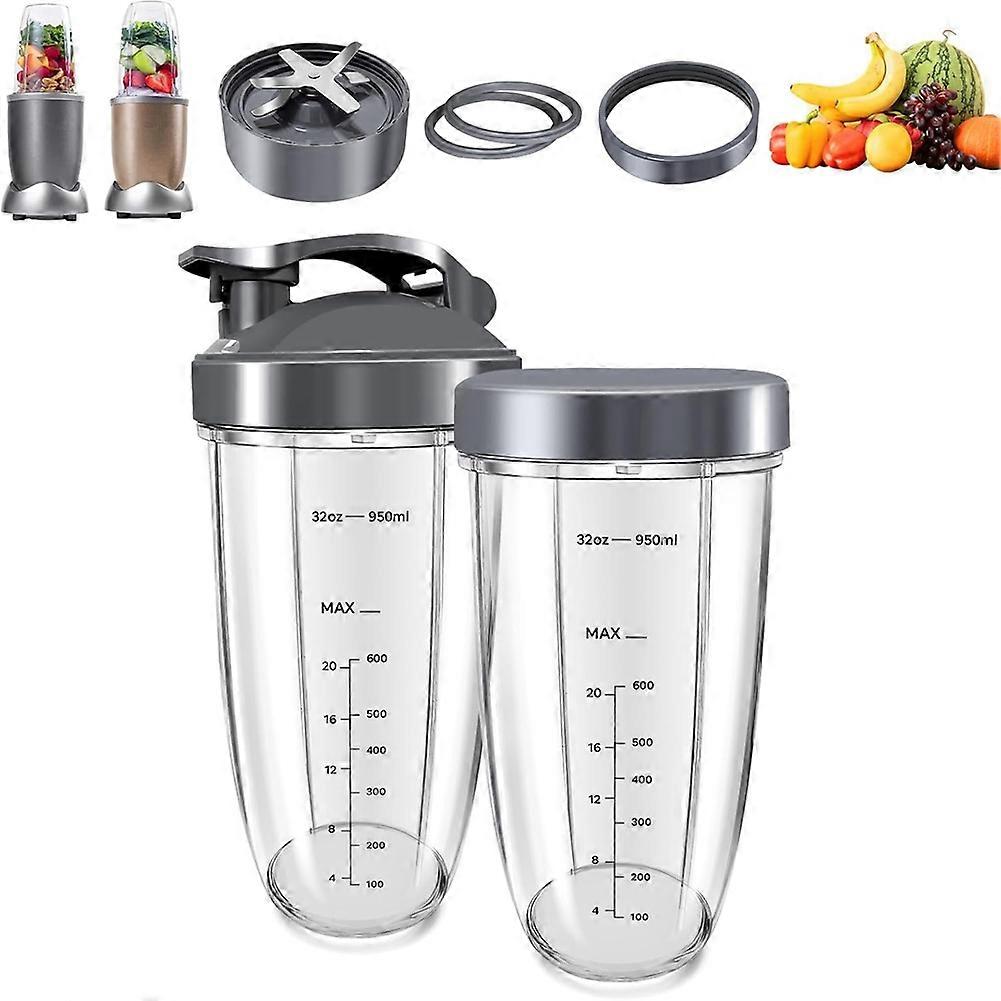 8-teiliges Mixer-set Inklusive 2 X 950ml Becher Und Hochwertigen Extraktionsklingen.