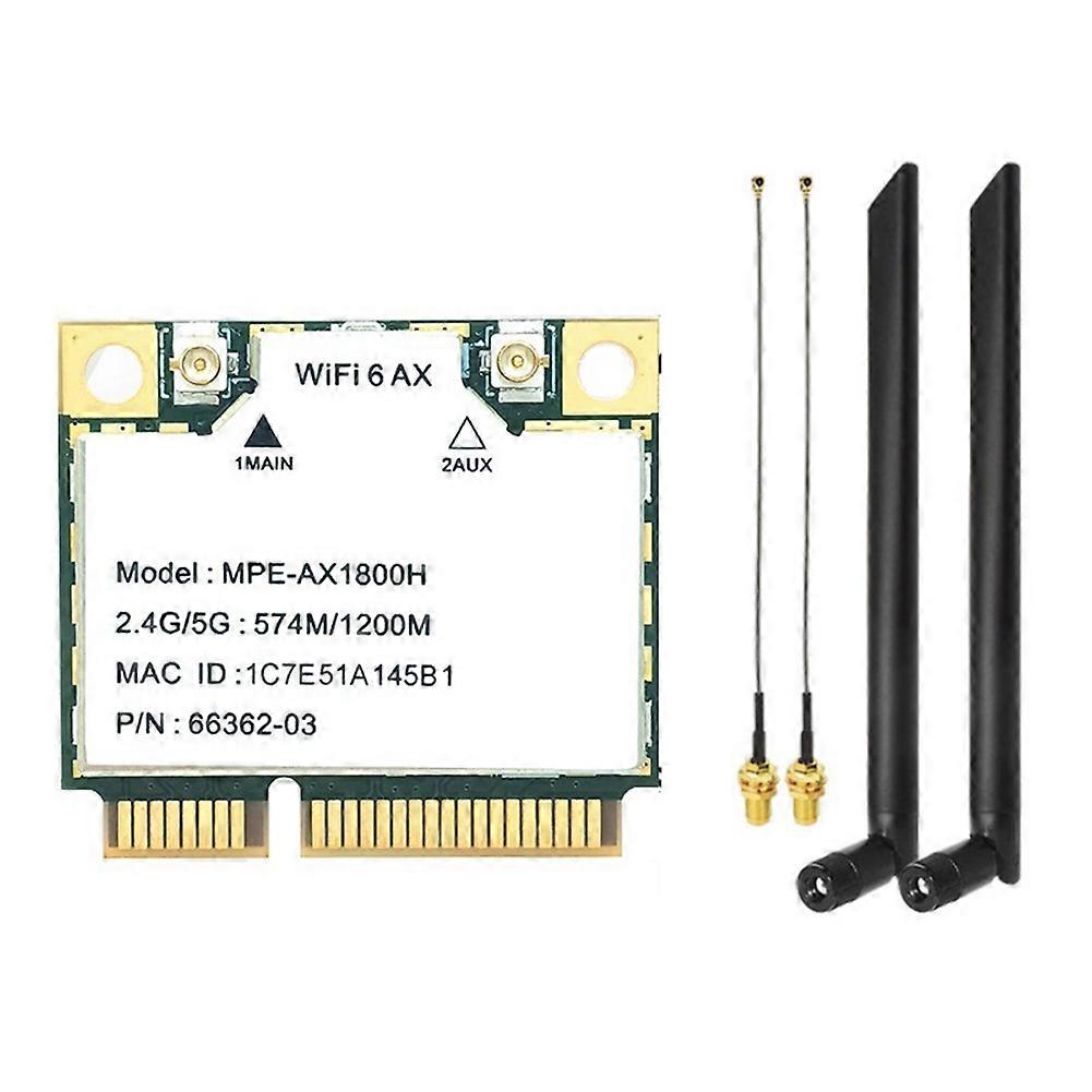 Dualband 2,4 Ghz/5 Ghz Mini Pcie Wifi 6 Netzwerkkarte Mpe-ax1800h Mt7921 Bt5.2 Für Windows 10/11 Laptops