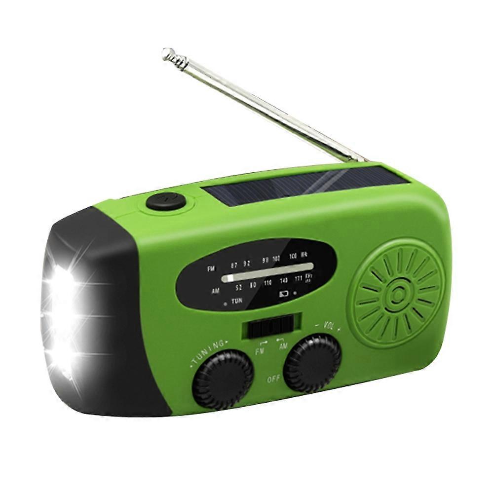 Multifunktionales Tragbares Notfallradio Mit 2000-mah-solarbatterie, Handkurbel, Fm/am/wb/noaa, Led-anzeige Und Usb-anschluss (europäische Modelle)