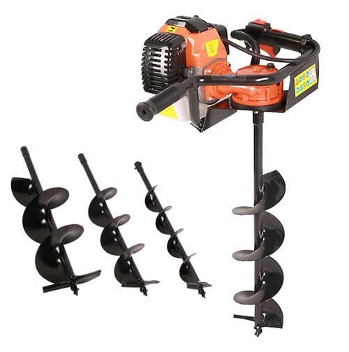 TT-GD520-EU2 benzin erdbohrer 3PS 52CC EU2 + 3 bohr-schnecken bohrer pfahlbohrer erdlochbohrer - Varan Motors