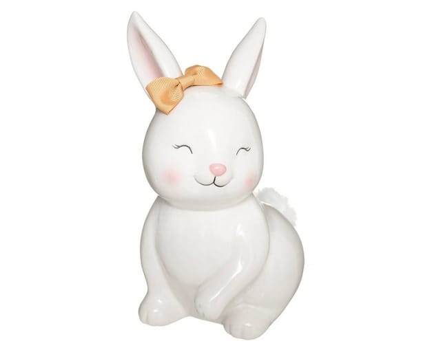 Atmosphera - Kinderspardose Kaninchen - weiß - H22 cm créateur d'intérieur