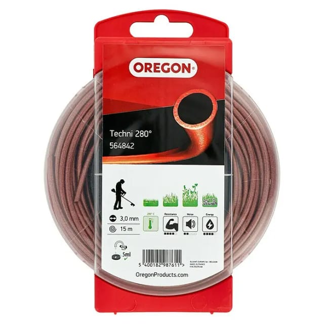 Freischneiderfaden Rund Techni 280° Braun/Schwarz ø3,0mm/15m Oregon 564842
