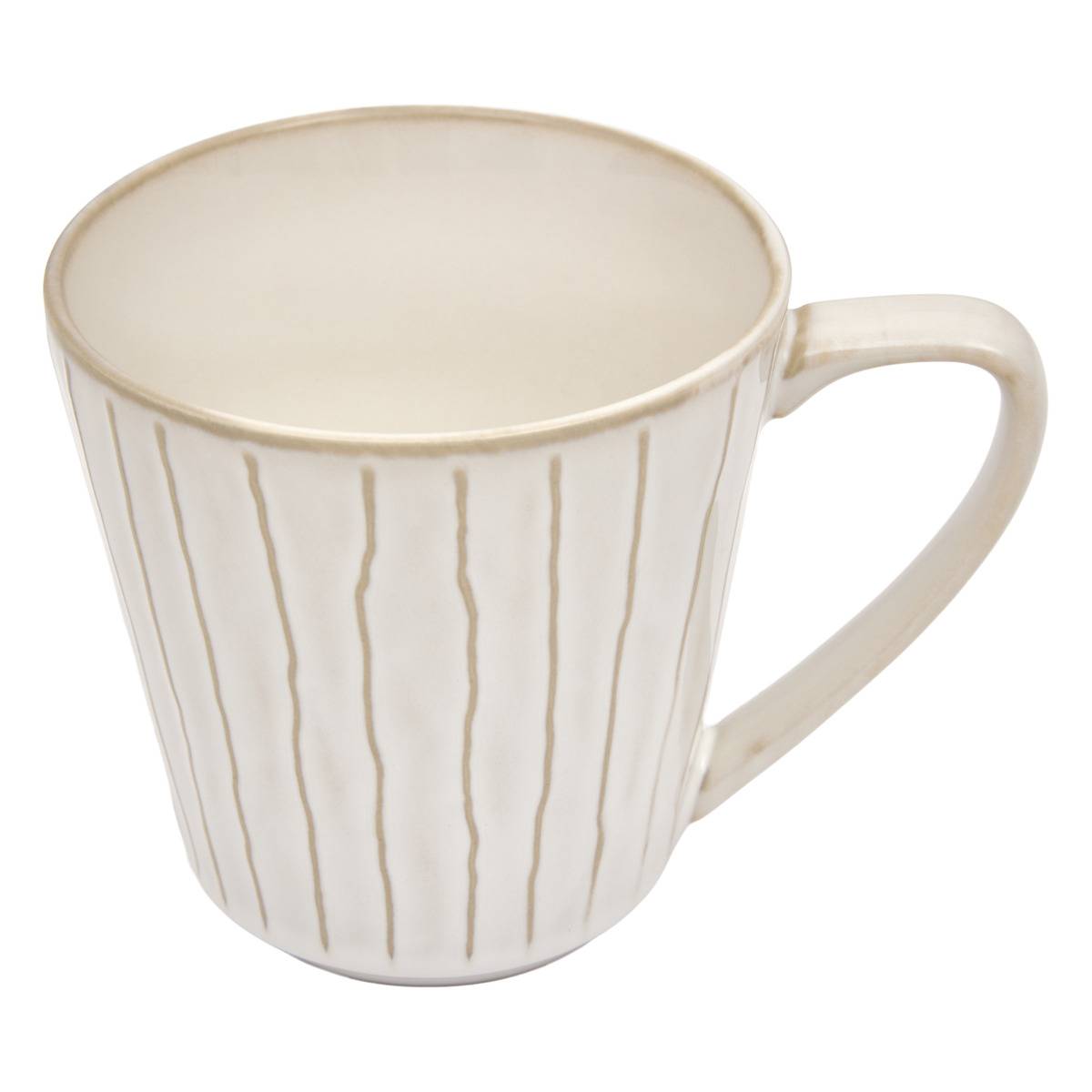 Becher Mit Streifenmuster „camille“, 42 Cl, Weiß - Atmosphera Créateur D'Intérieur