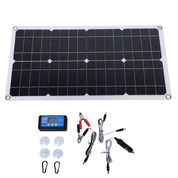 100w Solar Panel Kit Ip67 Waterproof With Dc 12v 24v 20a Controller Portable Solar Panel For Rv Camper Vehicle Caravan