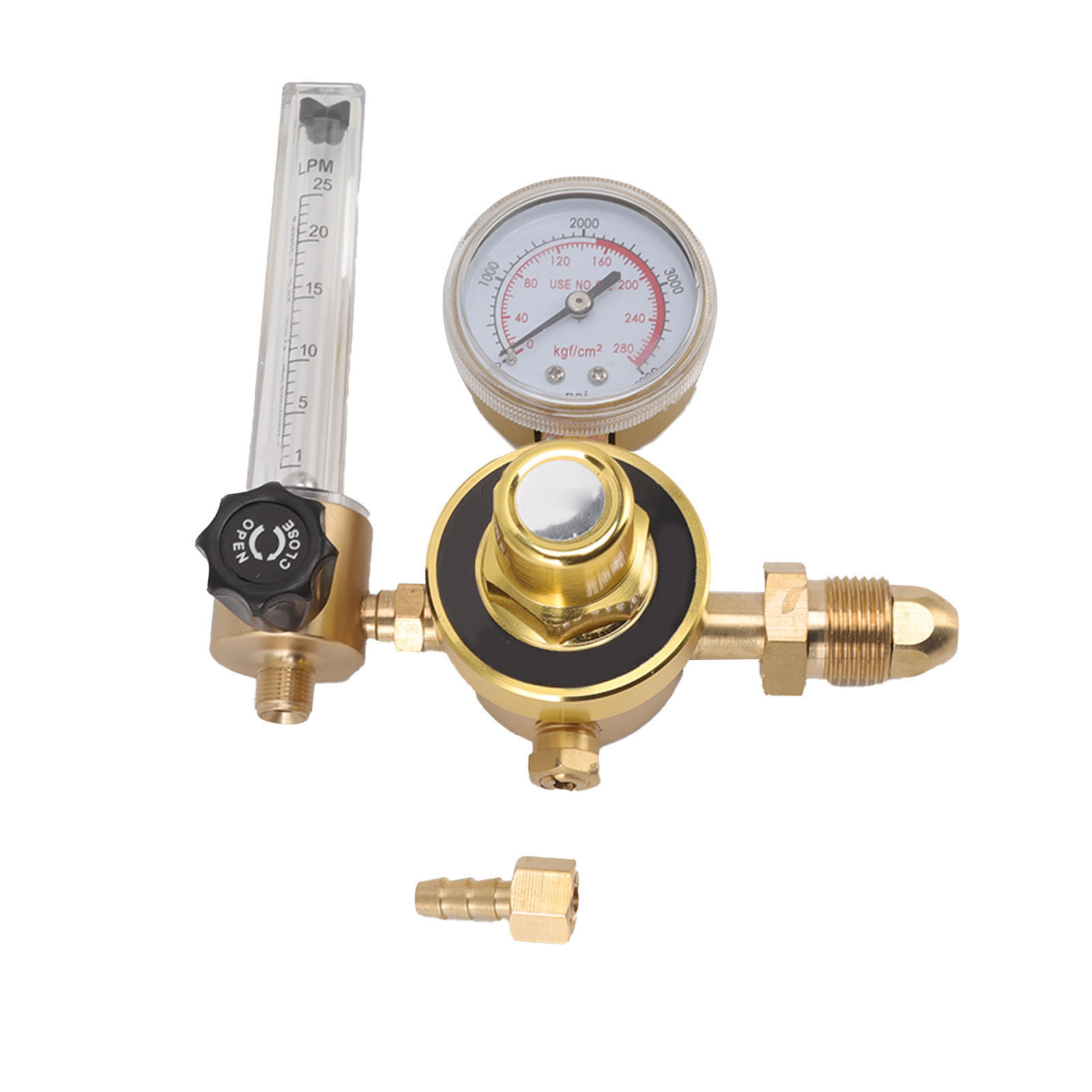 Oxygen Regulator Gas Pressure Reducer Gas Welder Gauge For Medical Home Care Emergency G5/8-14 Male Thread