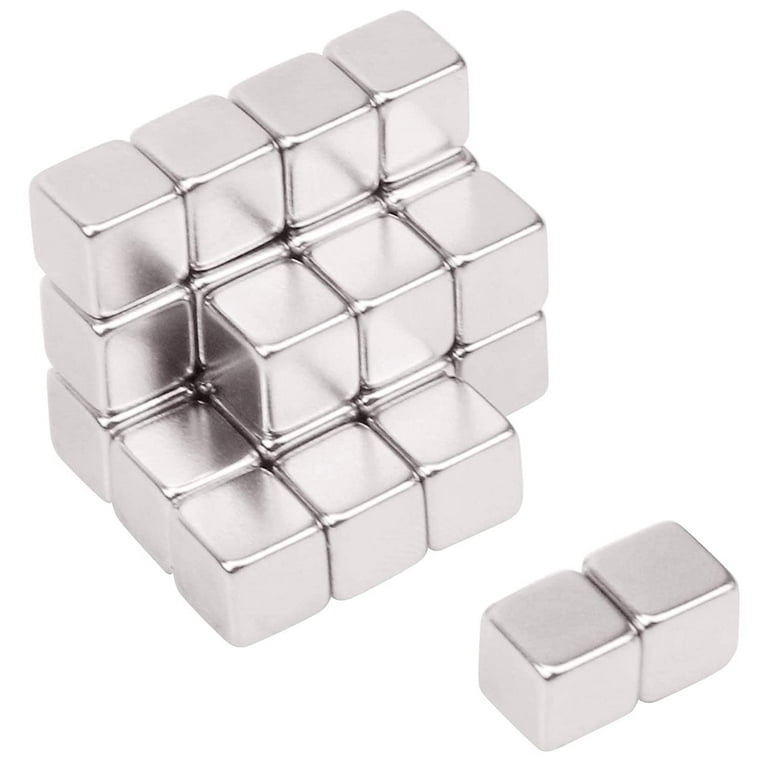 Lot De 24 Aimants Cubiques En Néodyme 5x5x5 Mm, Aimants Puissants En Terres Rares, Aimants Pour Réfrigérateur, Petits Aimants Pour Loisirs Créatifs, Sciences, Cuisine, Bureau, Salle De Classe (strawbe