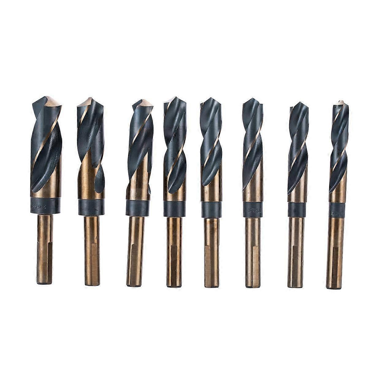 Piece Reduced Shank Hss Drill Bit Set, 14-25mm Metric High Speed Steel Twist Drill Bits, 1/2" Shank For Wood, Metal, Steel In Aluminum Case
