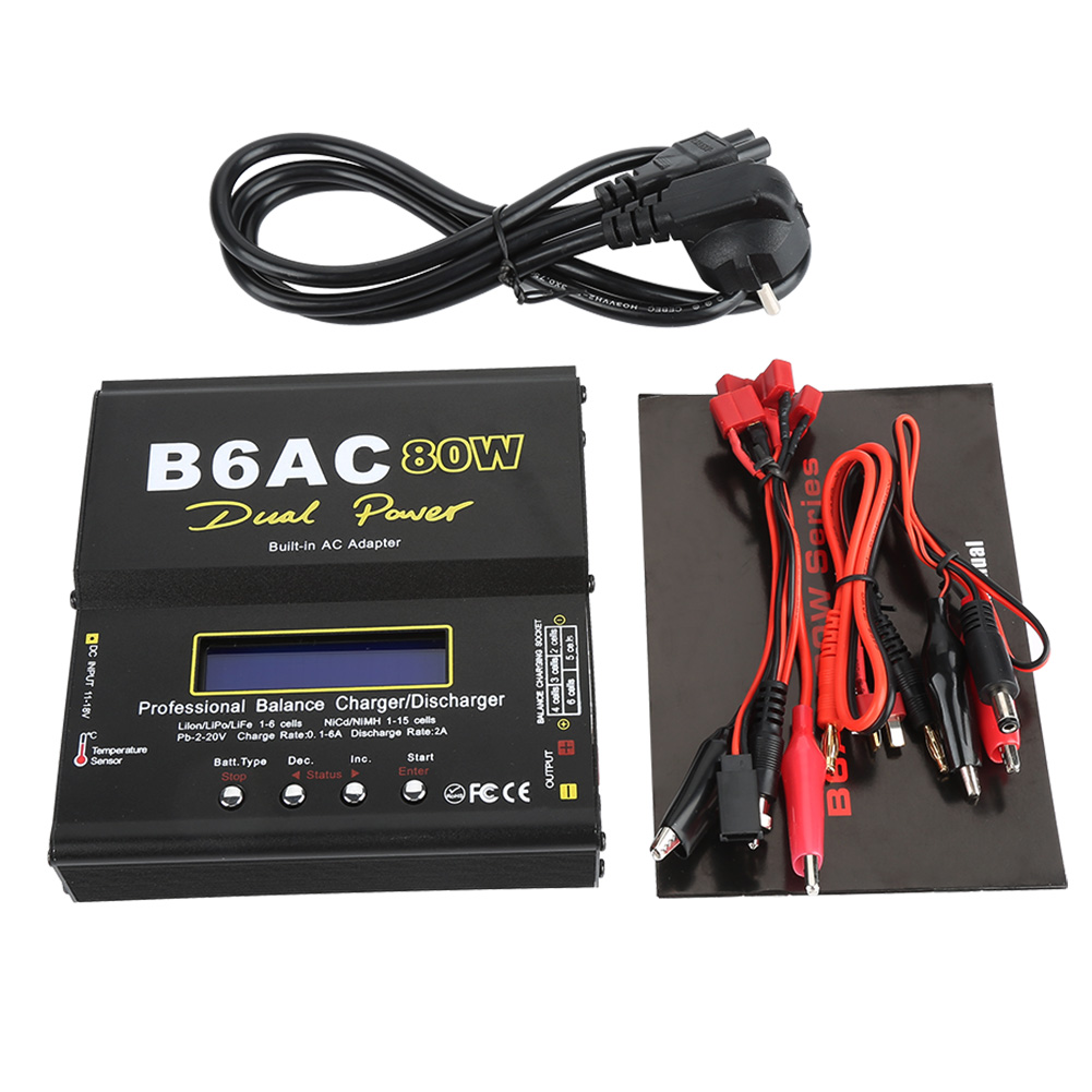 Chargeur-déchargeur Lcd 80 W Pour Batteries Rc Li-ion, Li-po, Nicd, Nimh - Équilibrage Numérique