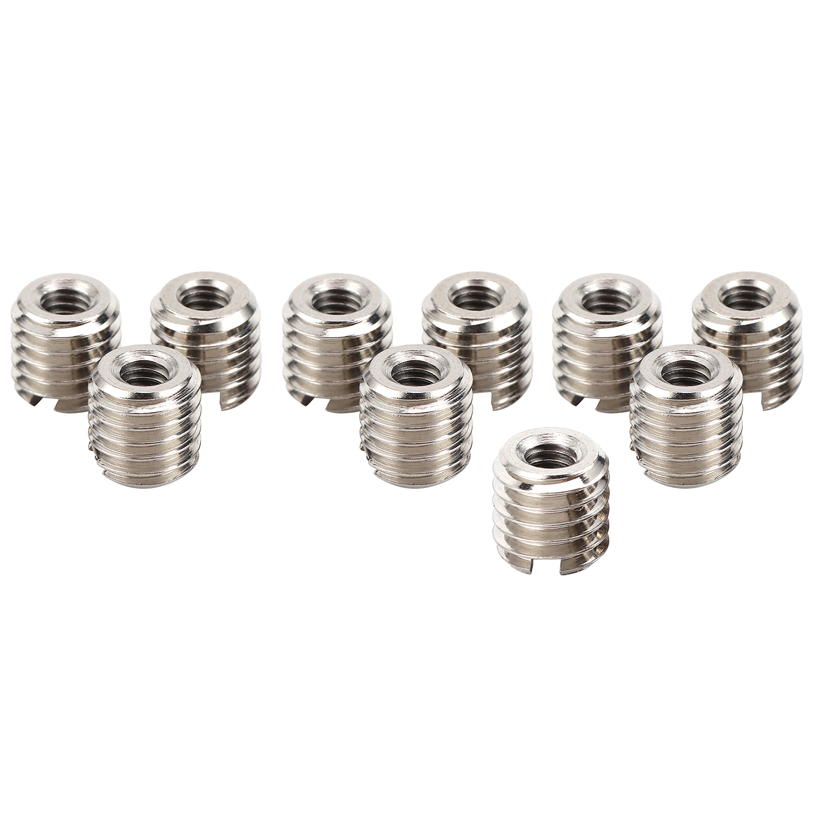 Kit D'Inserts Filetés Inox - 10 Pièces, M4x0.7 Femelle Vers M8x1.25 Mâle, Longueur 0.3 Pouce