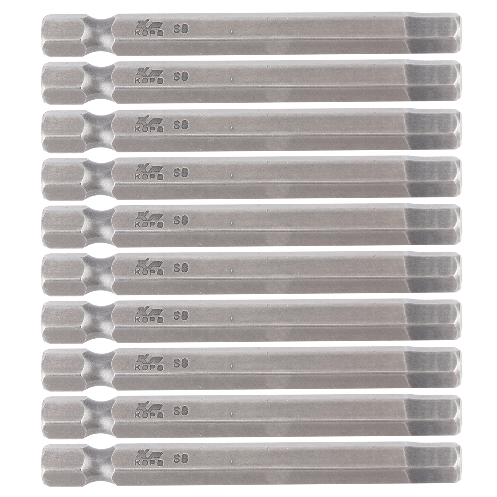 10 Pièces Embouts De Tournevis Électrique Hex 6mm Magnétique Durci Outil À Main S1/4 65mm