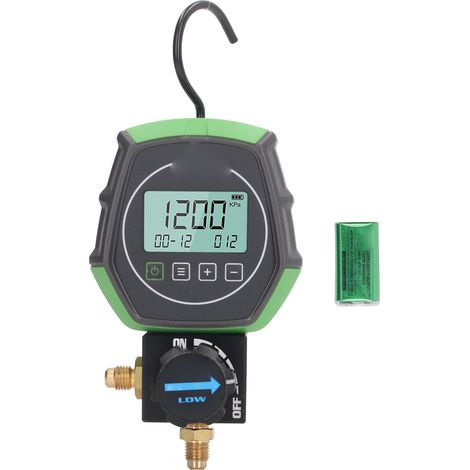 Manomètre Numérique Pour Climatisation, Testeur De Pression Vide Et Température, Jauge À Collecteur Intégrée Avec 90 Fluides Frigorigènes.