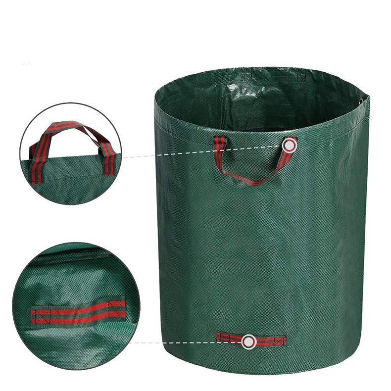 Lot De 3 Sacs À Déchets De Jardin De 120 L, Imperméables Et Résistants, Avec Poignées, Pliables Et Réutilisables.