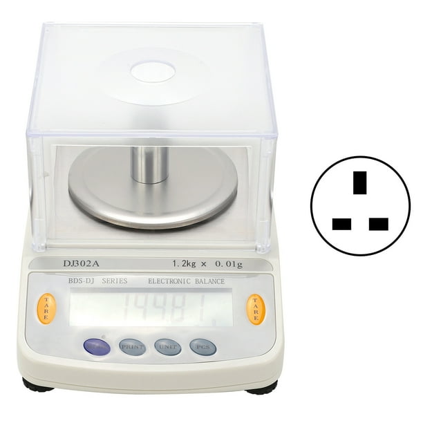 Portable Digital Screen Balance Laboratory Weighing Tool Ac100v-240v1.2kg/0.01g Uk Plug