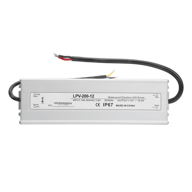 Berm Fuente De Alimentación Impermeable Para Equipos De Controlador De La Industria De La Luz Led Dc12v 200w Lpv‑200‑12