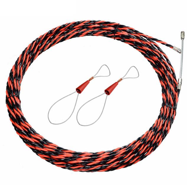 Goupille De Tirage De Fil D'Électricien, 50m - 5 Mm De Diamètre, Support Rétractable Pour Tirer Et Étendre La Spirale En Acier Flexible Des Tire-fils D'Électricien.