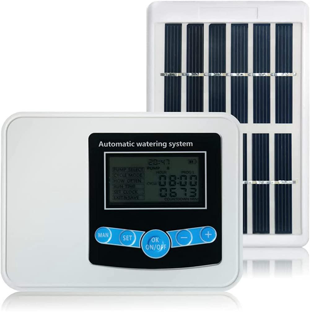 Système D'Arrosage Automatique, Système D'Arrosage Automatique Solaire Amélioré Pour Plantes D'Extérieur, Irrigation Goutte À Goutte Automatique, Système De Minuterie De Charge Solaire, Irrigation Gou
