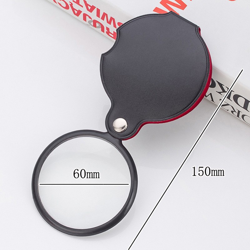 Pack Of 5 Mini Magnifiers, Pocket Magnifier, Foldable, 8x Magnification With Rotatable Protective Case For Reading, Card Labeling, Reading Small Print And Hobbies