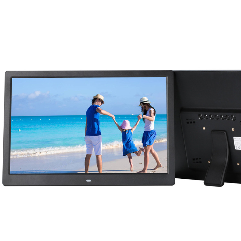 Cadre Photo Numérique 15,4 Pouces 1280 X 800 Hd Avec Réveil Et Télécommande (noir)