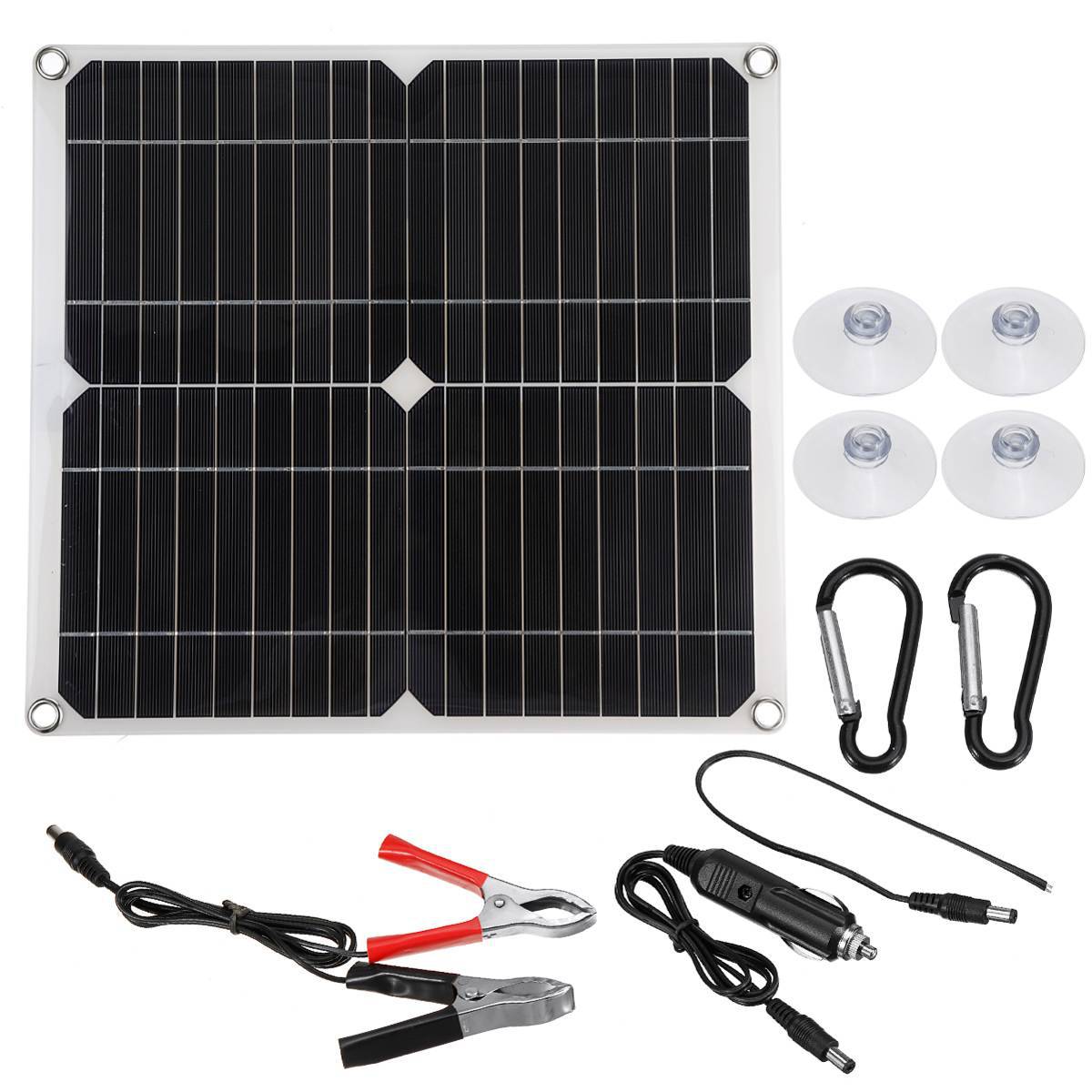 25w 12v Kit Sistema Di Pannelli Solari Monocristallini Modulo Solare Fotovoltaico Con Regolatore Di Carica 10a Caricabatterie 12v Per Barca Camper