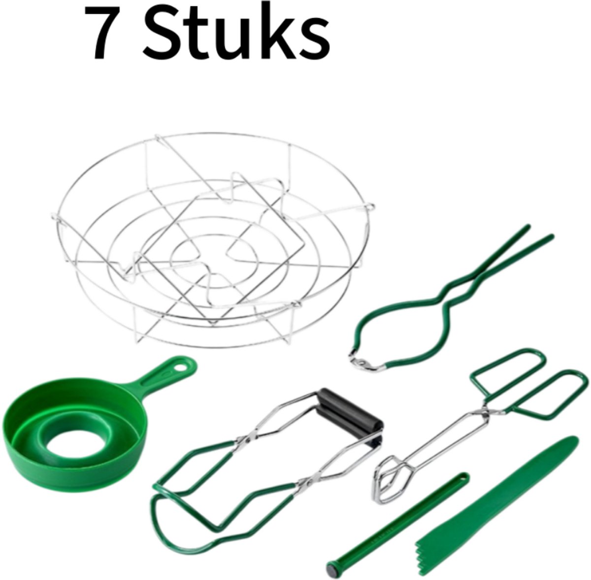 Ensemble De 7 Pièces - Ustensiles De Cuisine Pour Emballage - Résistant À La Chaleur Et Antidérapant - Pour Confitures Et Pâtisseries - Acier Inoxydable Renforcé - Comprend Une Spatule Et Un Panier -