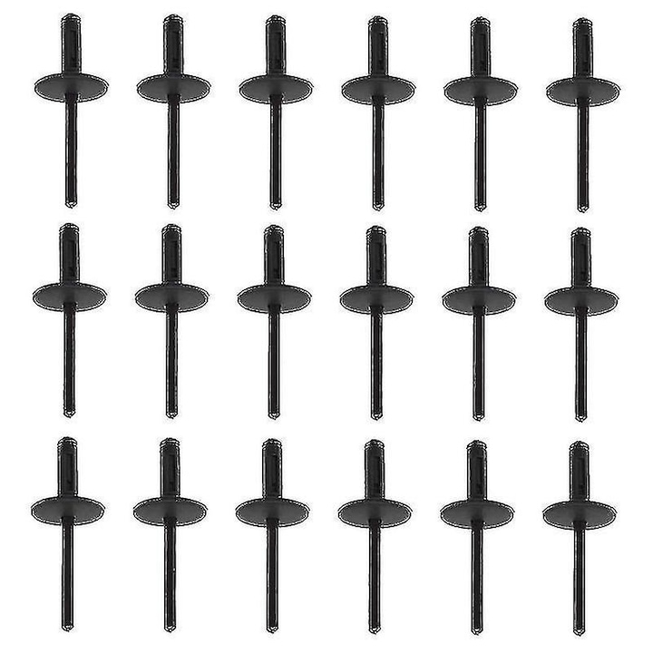 Set 100 Nituri Plastic, Compatibil Bmw, Negru, 6mm