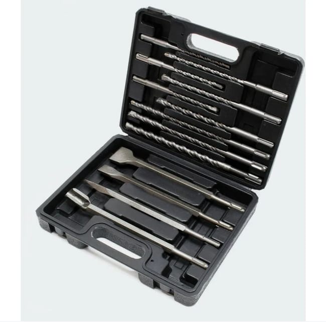 Coffret De 13 Mèches, Burins Et Forêts Sds Pour Perceuses, Marteau Piqueur (sku Produit : 96104347 Sku Offre : Lehua25.5.14-26)